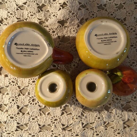 Tuscan Pear Sugar and Creamer Salt and Pepper Jane Addams - Picture 8 of 8